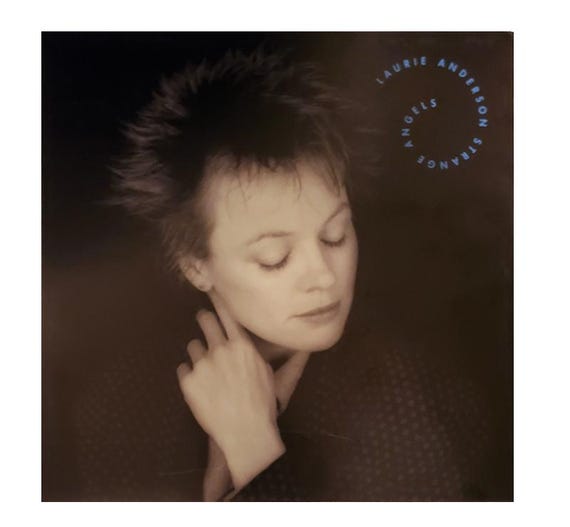 Laurie Anderson STRANGE ANGELS Original 1989 Record Store Promo Poster Flat