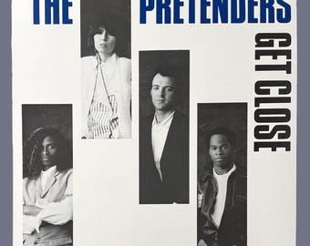 The Pretenders 1986 Get Close Record Store Promo Poster Flat
