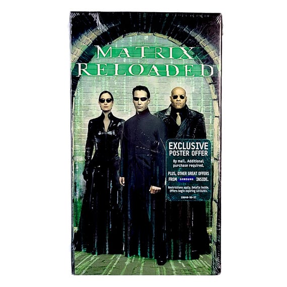 Matrix Reloaded SEALED Original Release 2003 VHS