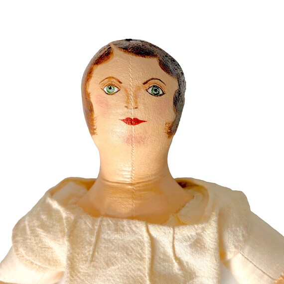 Vintage Oilcloth Stockinette Doll