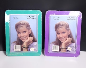Two 1980s Zayres Acrylic Photo Frames