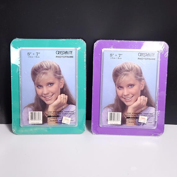 Two 1980s Zayres Acrylic Photo Frames