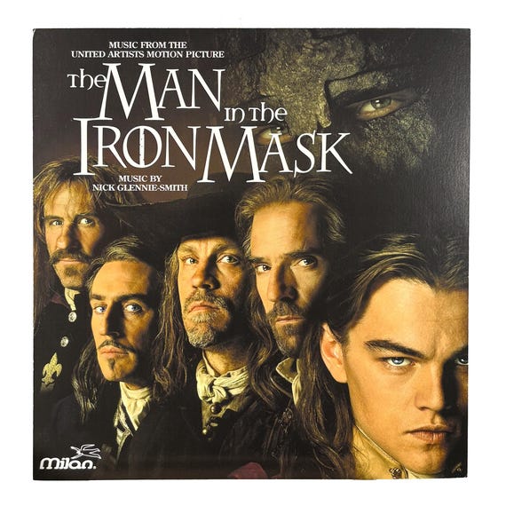 1998 Man in the Iron Mask Soundtrack Record Store Promo Poster Flat
