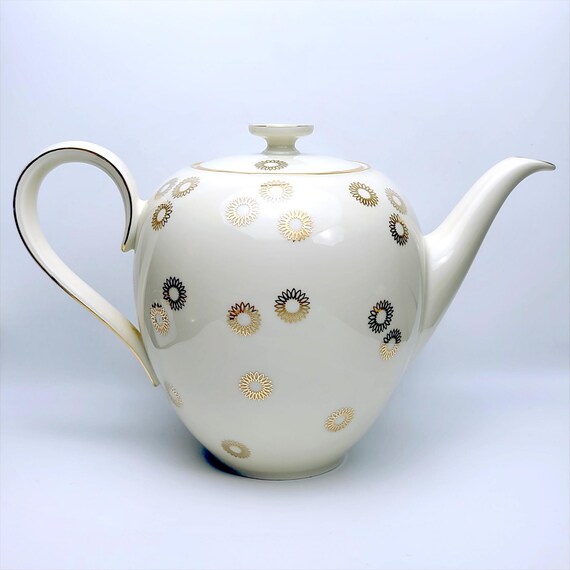 Mid-Century Heinrich & Co German Atomic Daisy Teapot