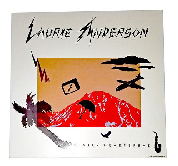 Laurie Anderson MISTER HEARTBREAK Rare 1984 Record Store Promo Poster Flat