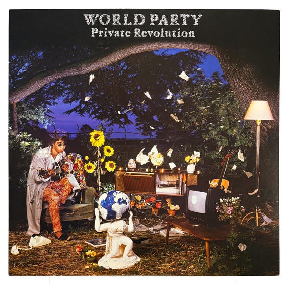 World Party Private Revolution 1987 Record Store Promo Poster Flat