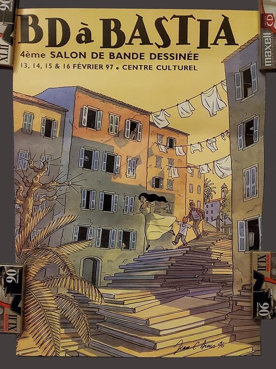 Rare 1997 4éme Salon dé BD BASTIA Poster