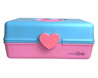 1990s Naturally Pretty Heart Handle Caboodle