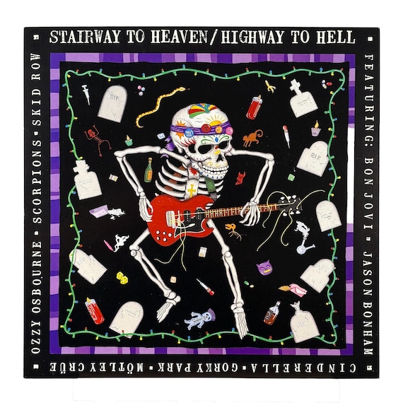 Very Rare 1989 Stairway to Heaven / Highway To Hell Record Store Promo Poster Flat
