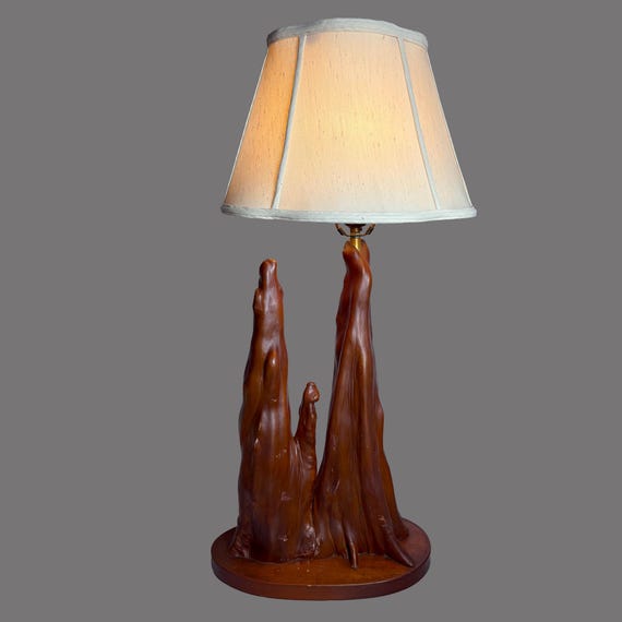 Mid-Century Vintage Cypress Knee Table Lamp