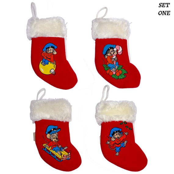 1986 McDonalds+Sears AN AMERICAN TAIL Fievel Christmas Stockings