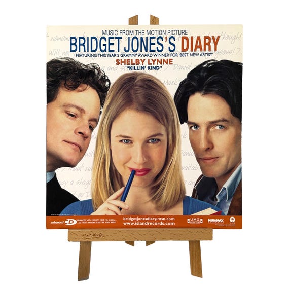 Rare BRIDGET JONES DIARY Soundtrack / Shelby Lynne Double Sided Promo Poster Flat, 2001