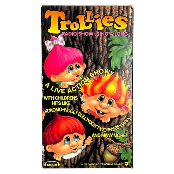 TROLLIES Rare 1992 Peter Pan Radio Show Singalong VHS