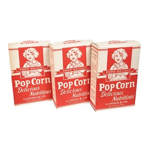 1940s Lummus POP'S DELIGHT Popcorn Boxes