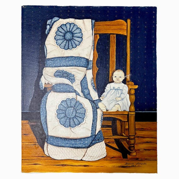 Original 1982 Bonnie Almeida Acrylic Painting, OOAK