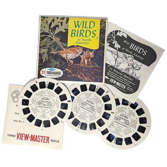 Wild Birds of North America (B611) Complete Vintage GAF View-Master 3-Reel Set