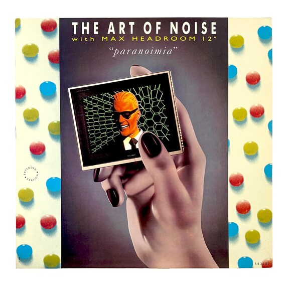 1986 Max Headroom & Art of Noise PARANOMIA Record Store Poster Flat
