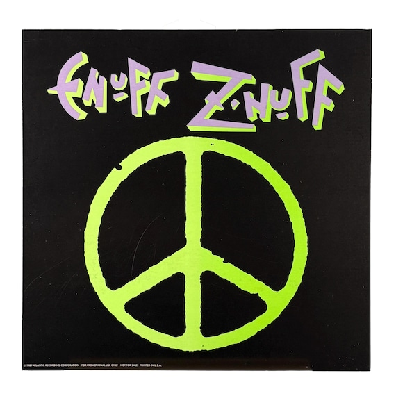 Vintage Pair ENUFF ZNUFF Selftitled 1989 Record Store Promo Poster Flats