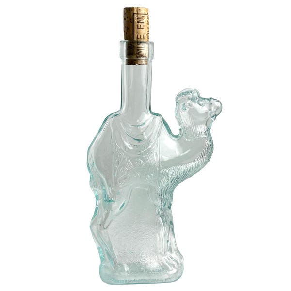1970s Camel Shaped Figural Bottle, 200mL Made in Italy