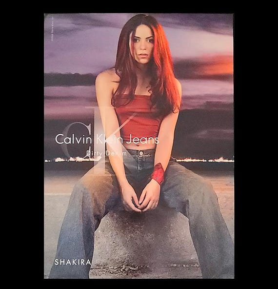 SHAKIRA Rare DIRTY DENIM Calvin Klein y2k Laundry Service Promo Postcard