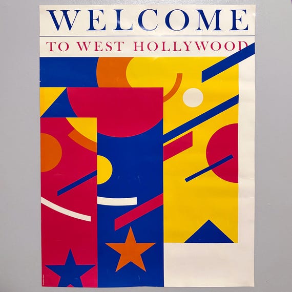 1986 Welcome to West Hollywood Poster