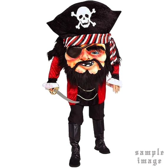 2005 MEGA MATEY Big Face Pirate Costume, Adult Size