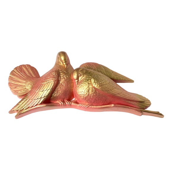 1977 Burwood Pink and Gold Doves