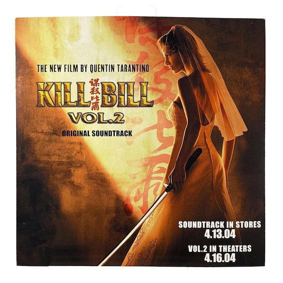 Tarantino KILL BILL 2 Soundtrack Double Sided Promo Poster Flat, 2004