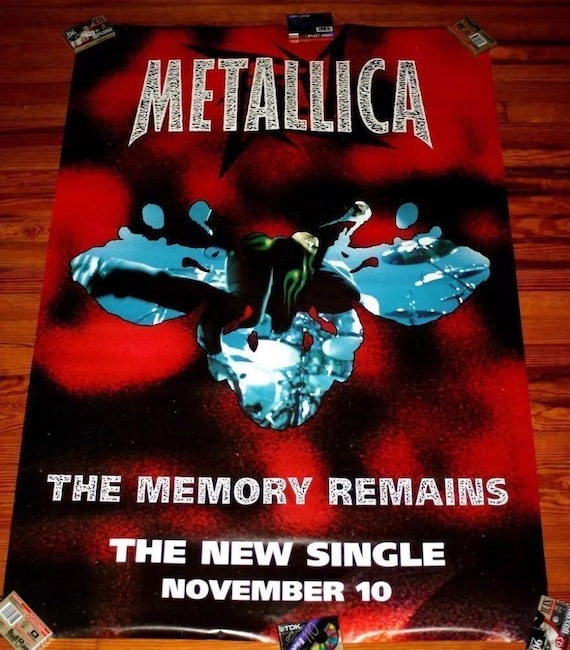 METALLICA Very Rare HUGE Memory Remains Single 1997 Promo Poster, 40x60"
