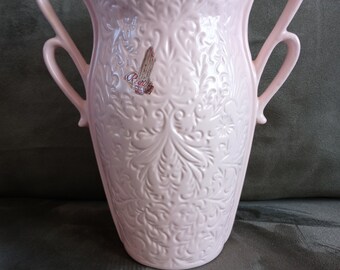 Vintage Red Wing Pottery #1165 Vase 1943 light pink