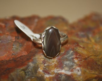 Sterling Silver Lake Superior Agate Ring size 5