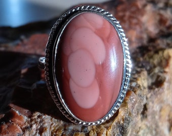 Royal Imperial Jasper Sterling Silver Ring size 8