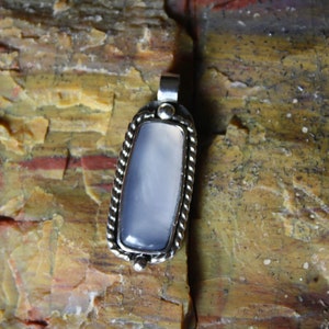 Sterling Silver Blue Chalcedony Pendant