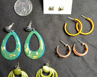 Lot of Mixed Earrings- 1960s through 1980s variety