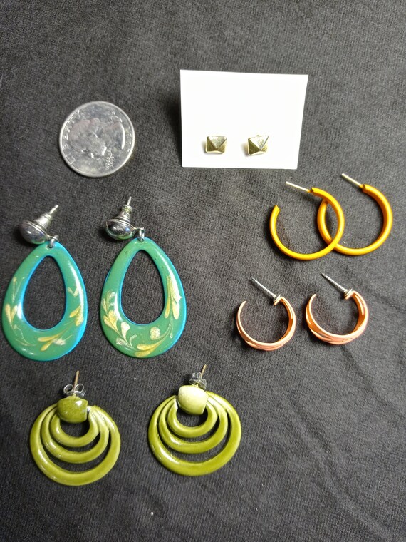 Lot of Mixed Earrings- 1960s through 1980s variety - image 1