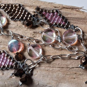 2 3/4&quot; Woven Delica Seed Bead Dangle Earrings