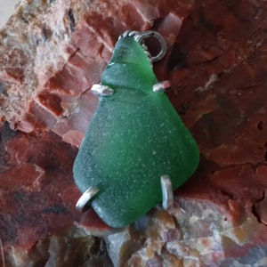 Sterling Silver Lake Superior Beach Glass Pendant