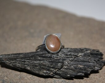 Sterling Silver Lake Superior Agate Ring Sz 5