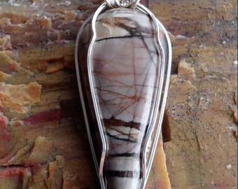 Sterling Silver Picasso Marble Pendant