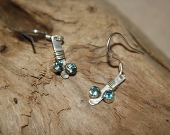 Sterling Silver London Blue Topaz Earrings