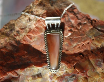Sterling Silver Lake Superior Shadow Agate Pendant Necklace