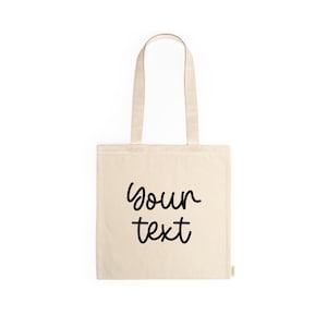 Personalized beach bag with your text. Cotton bag for summer vacation. Personalized bag with your name. High quality tote bag.