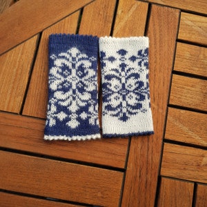 Chauffe-poignets en bébé alpaga, mitaines tricotées à la main, mitaines chaudes et réversibles, gants sans doigts, chauffe-bras, femmes, laine, sans doigts