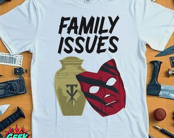 Wrestling Family Issues Shirt, Kane Mask & Undertaker Urn Graphic Tee, Wrestling  Inspired T-Shirt, Fun Gift for Wrestling Fans