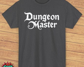 Dungeon Master T-Shirt - RPG Tabletop Gaming Tee, DnD DM Gift, Fantasy Roleplaying Shirt, Game Night Apparel, Multiple Colors