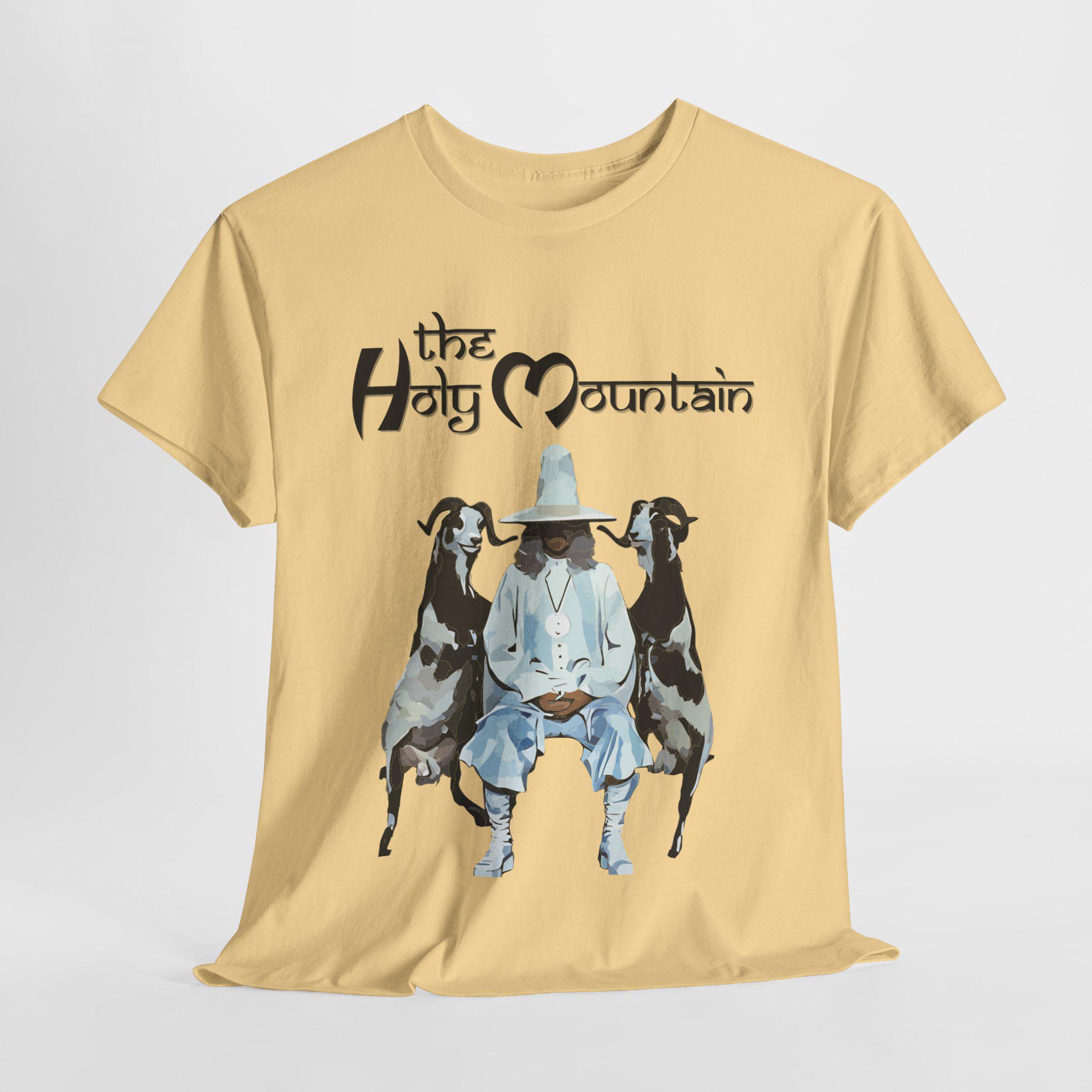 トップス FATMOES The 5thanniversary HOLYMOUNTAIN Holy Mountain T-shirt - Light Sand Yellow, Cult Classic Graphic