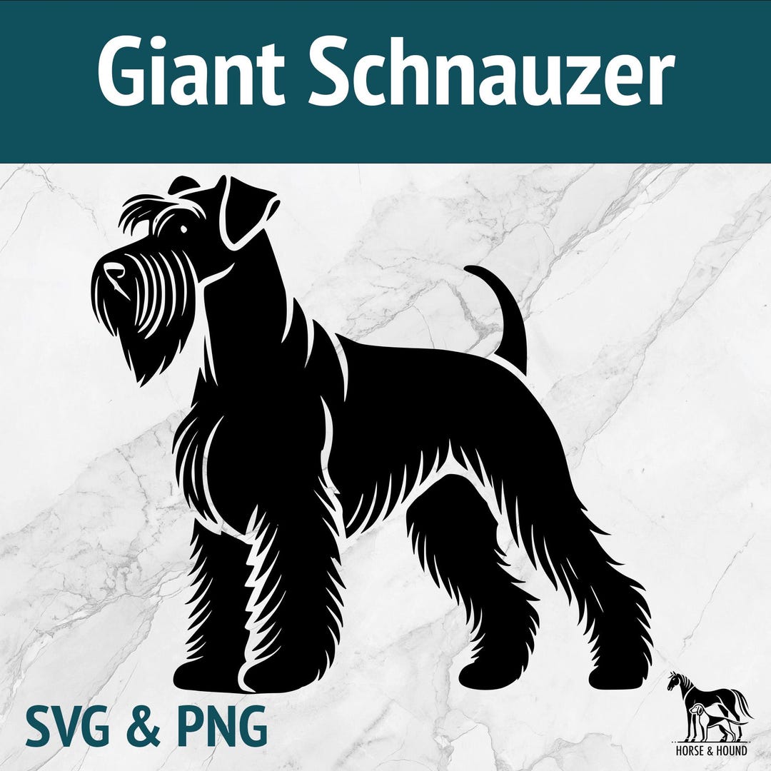 Giant Schanuzer SVG Dog Breeds Silhouette Laser Cut File