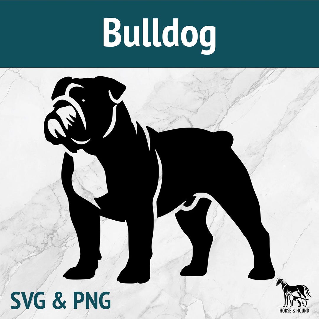 Bulldog SVG - Dog Breeds Silhouette PNG Vector Clipart - Laser Cut File ...