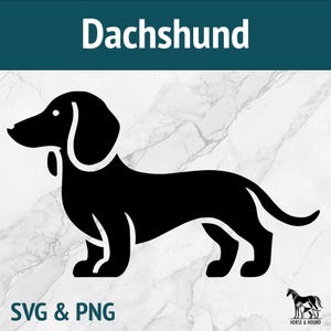 Dackel SVG - Hunderassen Silhouette PNG Vektor Clipart - Laser geschnitten Datei-Bundle Cricut xtool Glowforge - Haustier süßer Doxie Weenie Welpe