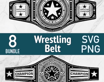 Wrestling Belt SVG Bundle: Champion Designs for Cricut (Digital Download)